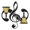 Handbells with Clef and Turn