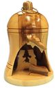 Olive Wood Bell Nativity Ornament