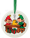 Elf Workshop Ceramic Ornament