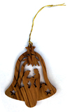Ornament, Handcarved Olive Wood Flat Holy Family