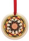 Ceramic Ornament Joy to the World Bell Wreath